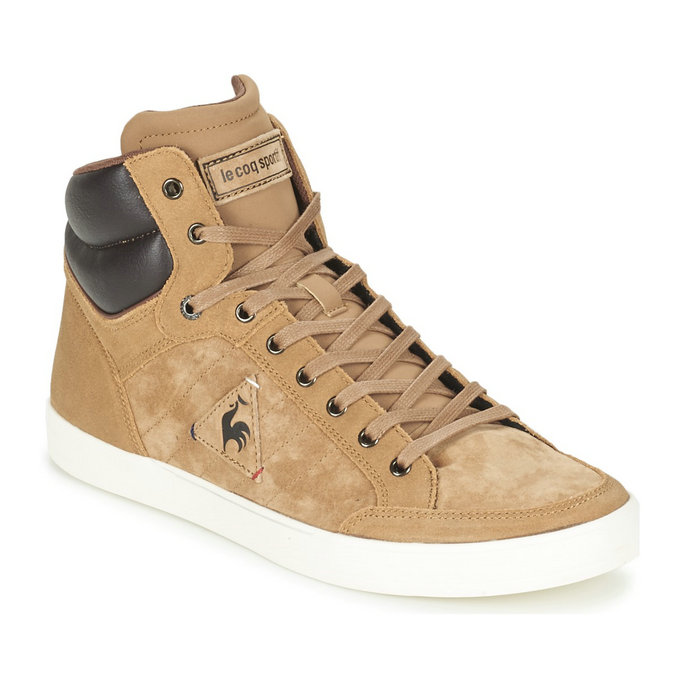 Le Coq Sportif Portalet Mid Craft Pigskin Nubuck Beige Chaussures Baskets Basses Homme